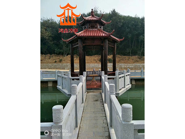 六角双层凉亭