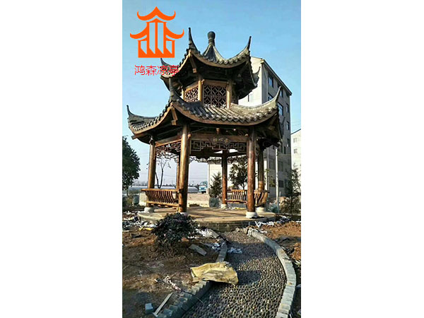 六角古建凉亭
