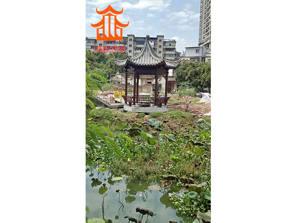 六角古建凉亭