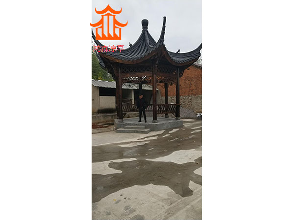六角古建凉亭