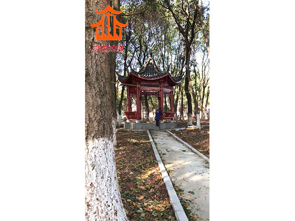 六角古建凉亭