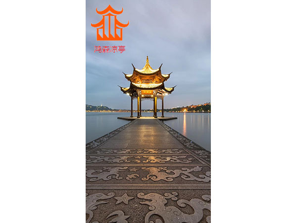 六角古建凉亭