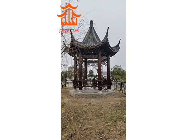 六角古建凉亭
